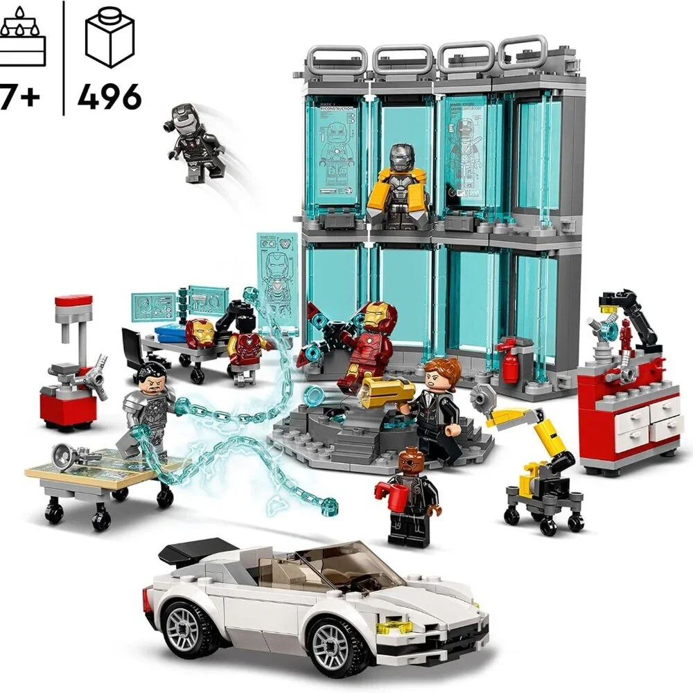 NEW LEGO Marvel Iron Man Armory Toy Building Set 76216 Avengers Lego Set with MK - Picture 1 of 16
